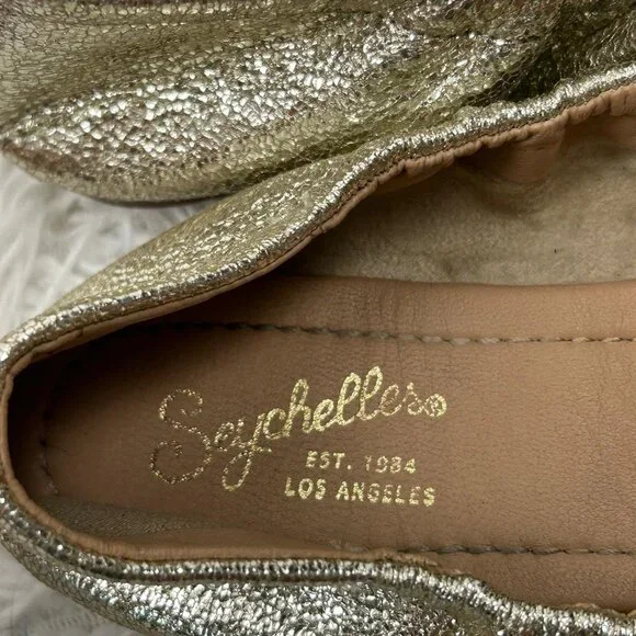 Seychelles Ballet Breathless Flats Womens 9 Gold Balletcore Comfort Casual Shoes - Picture 3 of 9